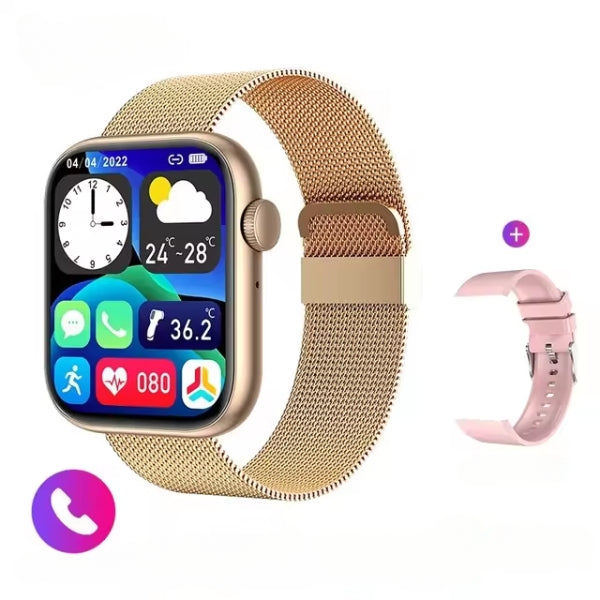 Edition 2024 Smartwatch für Frauen - Fitness Smartwatch für Android - Stilvolles tragbares Gerät für Mädchen & Jugendliche