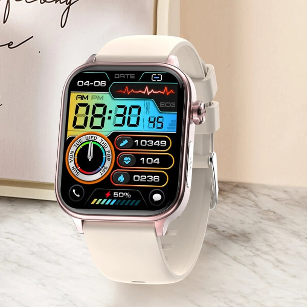 Fortgeschrittene Gesundheitsüberwachungs-Smartwatch – Glukose, Herzfrequenz und Blutdruck mit wasserdichtem Design