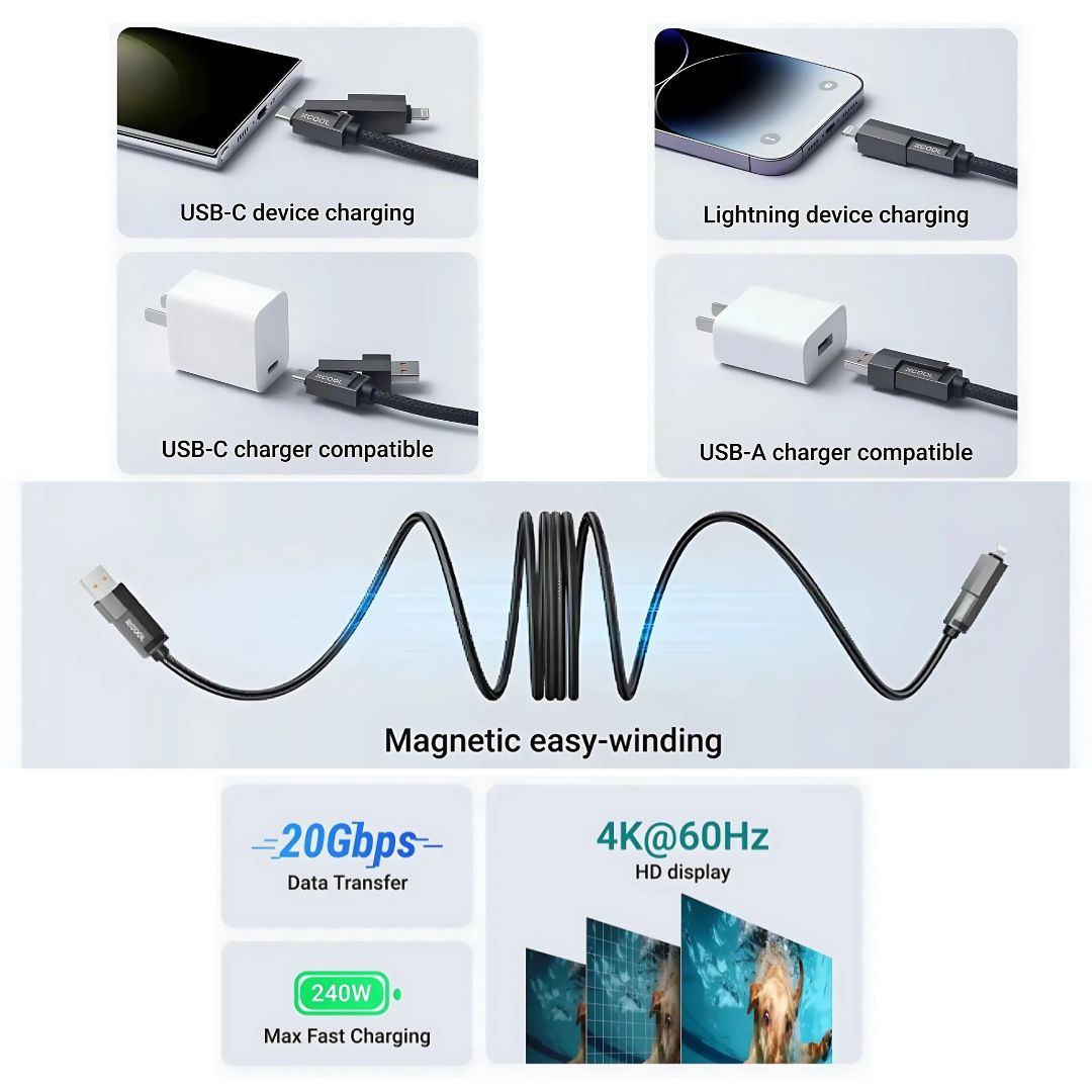 8-in-1 240W Magnetkabel