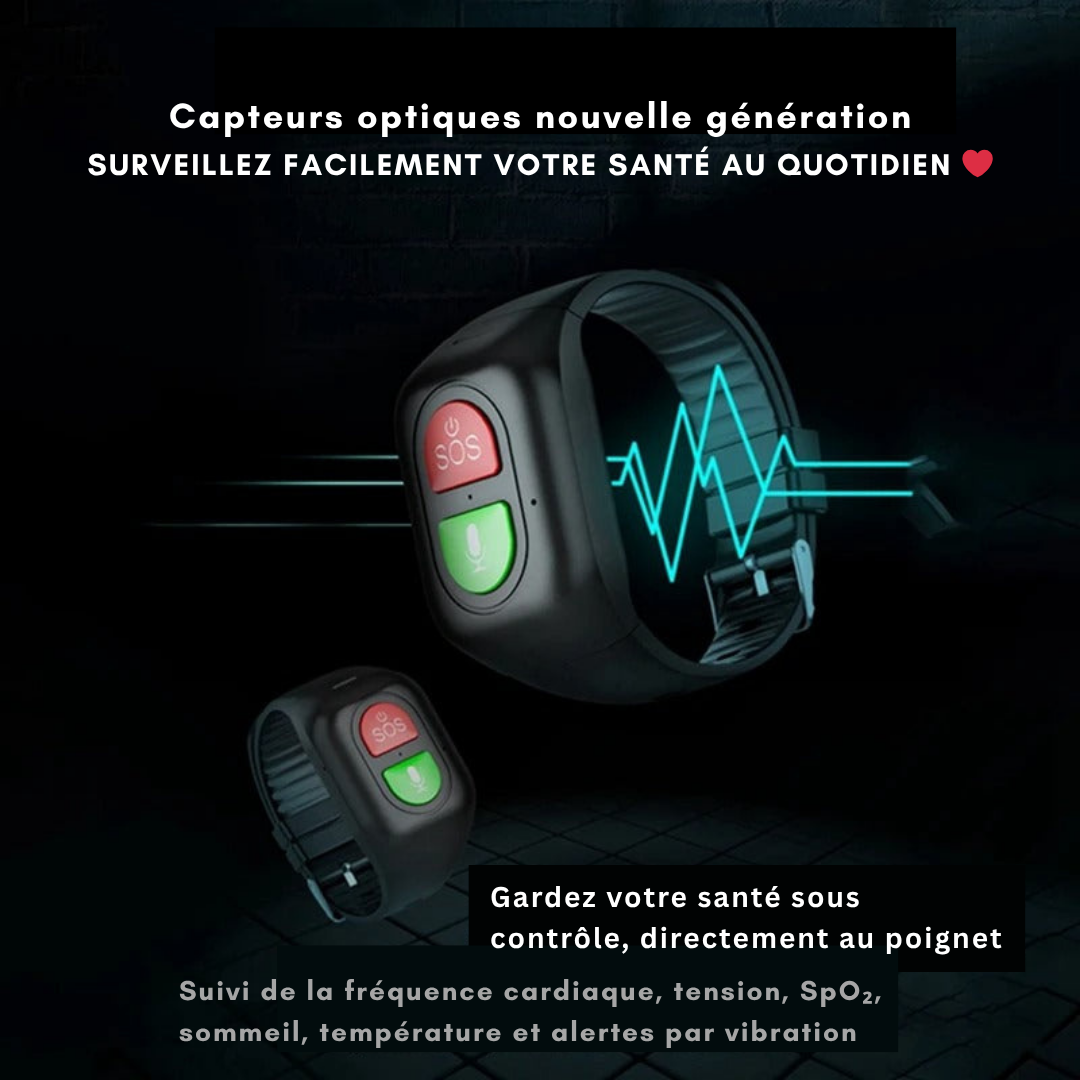 Intelligente GPS-Uhr für Senioren – SOS 4G Tracker, Gesundheitsüberwachung & Notfallwarnungen