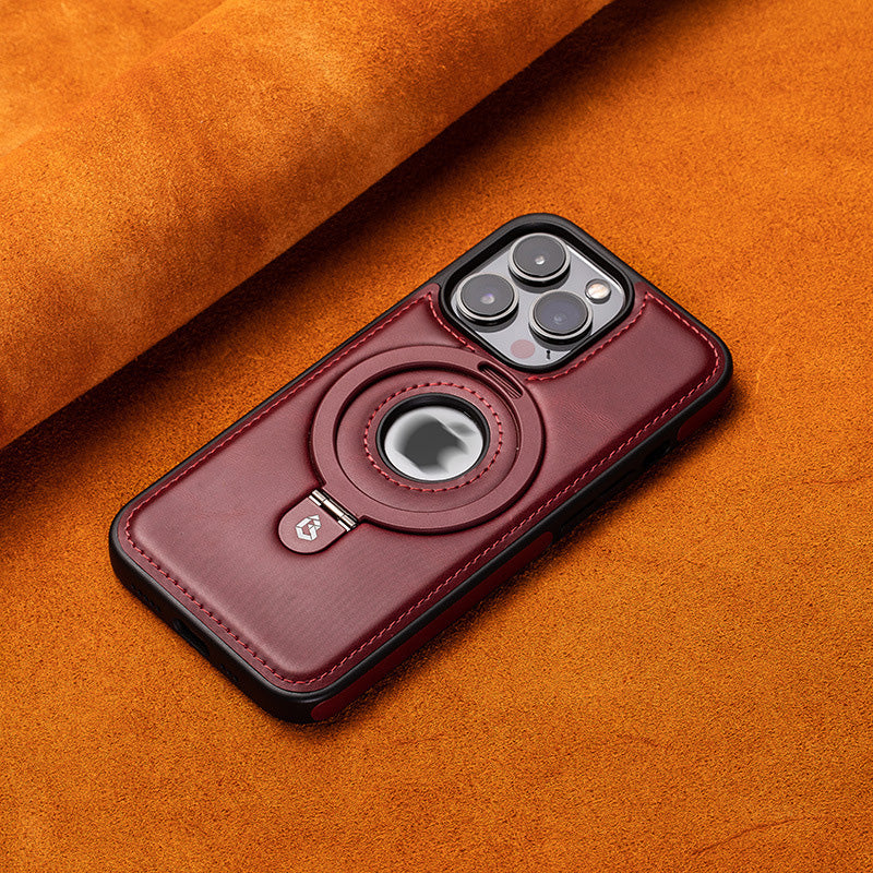 Vollständige Abdeckung Stoßfest Leder Magnetische Stand iPhone Hülle