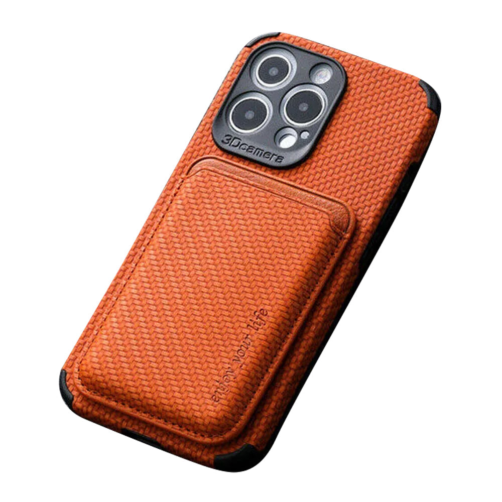 Hochwertiges Kohlefaser-Magnetgehäuse mit Kartenhalter iPhone Hulle | MagSafe Wallet Case Schutzhülle mit Rundumschutz und Kameralinsenschutz | Panzertasche Handyhülle für Apple iPhone 15/14/13/12/11 Pro Max, Plus, Mini Cover | Limitierte Auflage