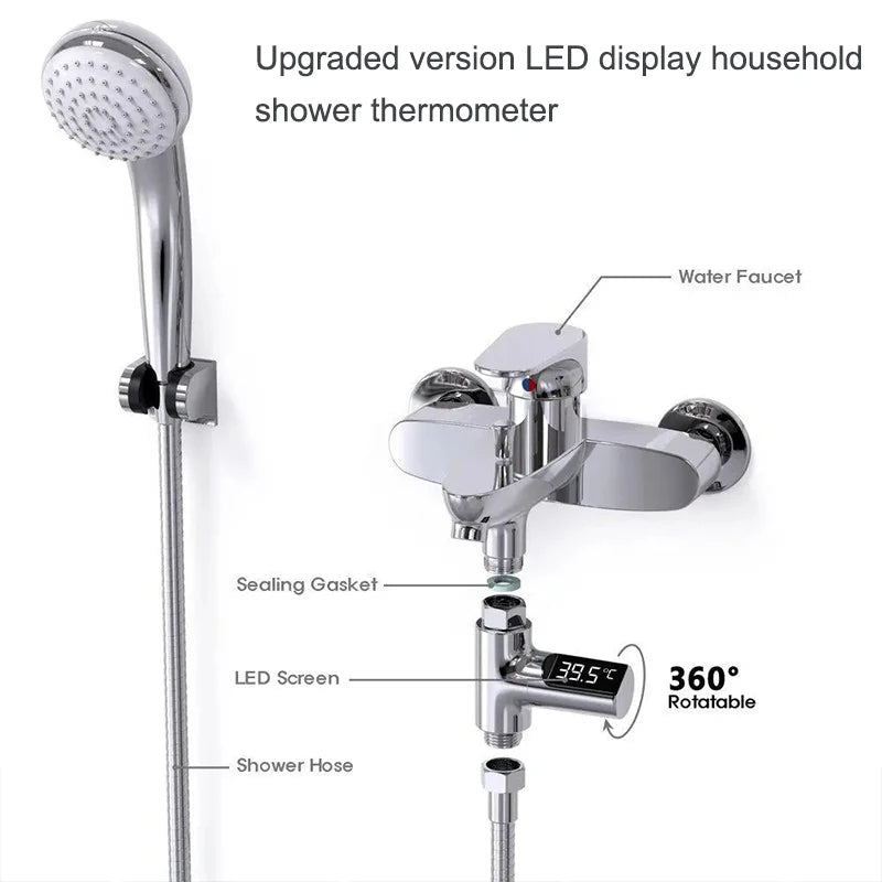 LED-Display Wasser Duschthermometer