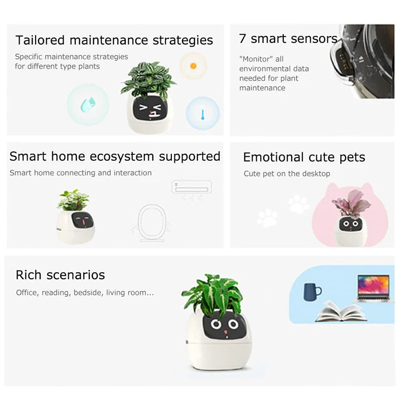 Smart Sensor Pflanzer - 7 Smart Sensoren und Ai-Chips machen das Pflanzenwachstum einfach und unterhaltsam für das Wohnzimmer