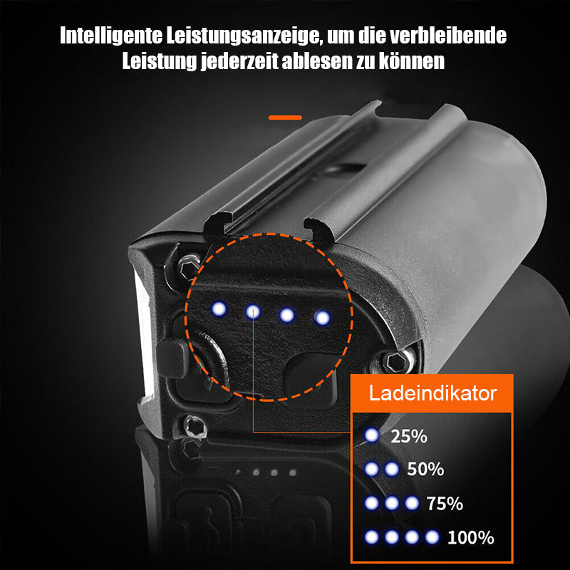 Ultra-Hell Wiederaufladbares LED Fahrradlicht – 900 Lumen Fahrradscheinwerfer für nächtliches Fahren