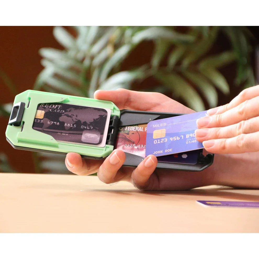 Slim RFID Aluminium Wallet – Auto-Lock & Geldclip