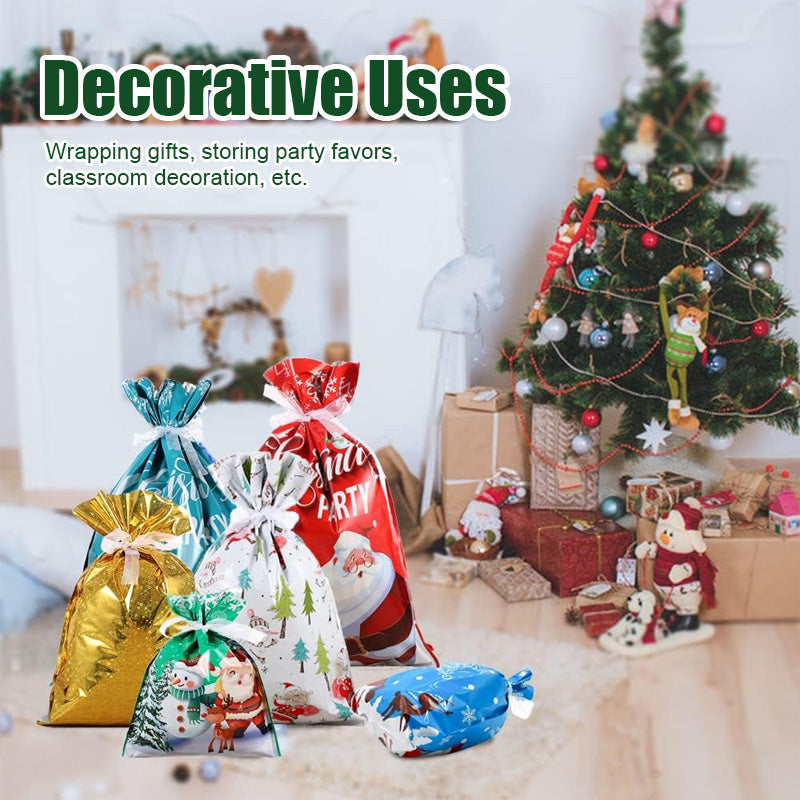 Weihnachtlicher Zugbeutel Geschenktüte
