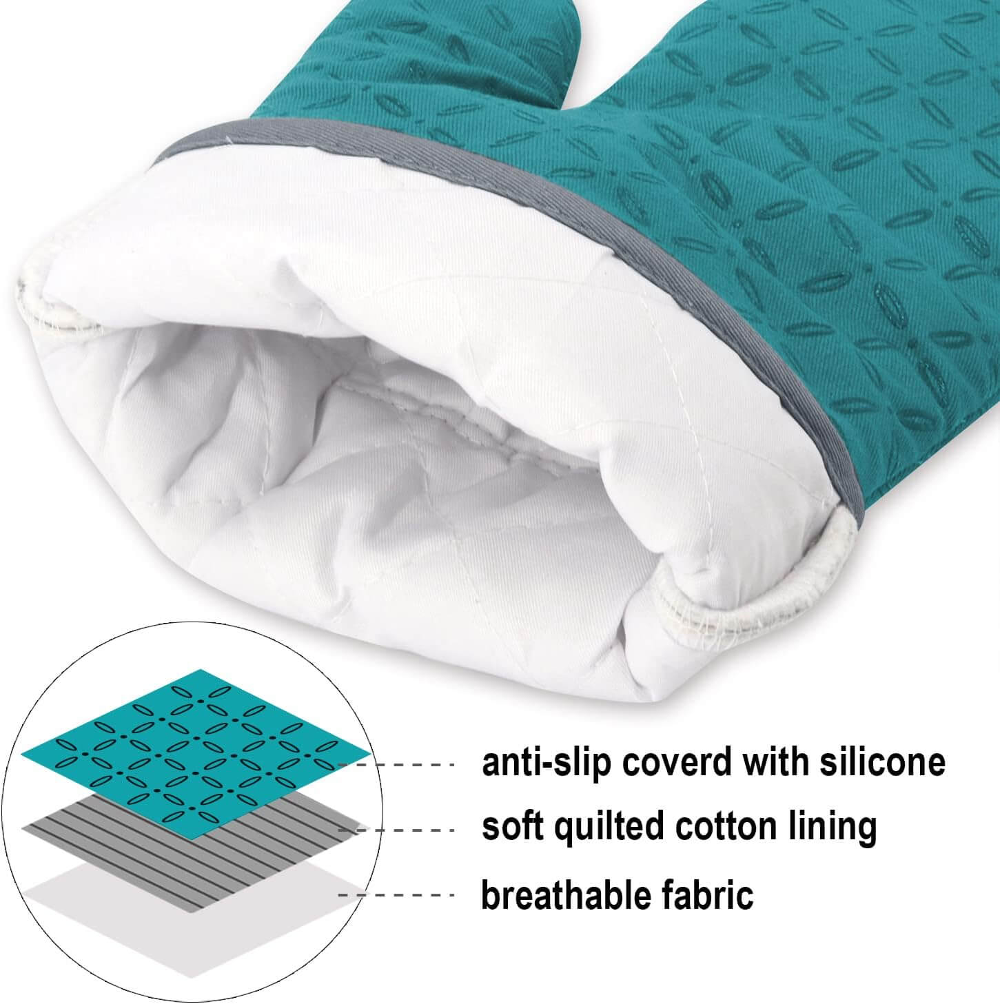 6-teiliges Hitzebeständiges Ofenhandschuh-Set