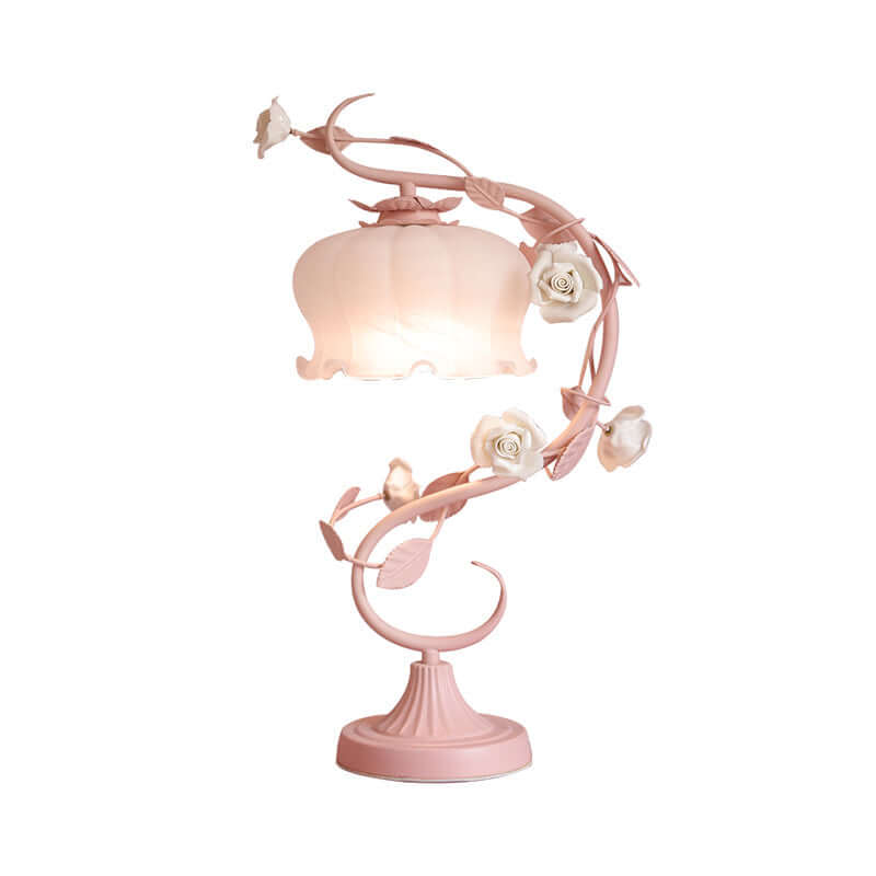 Romantische Rosenlampe Tischleuchte 23cm