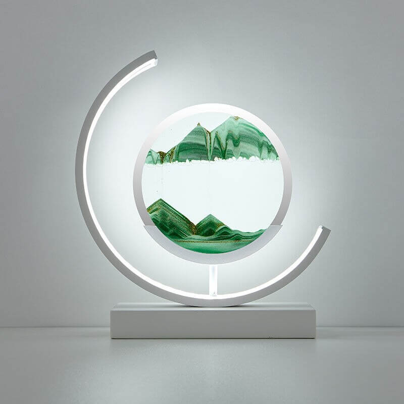 Zelara Sandbild Tischlampe - Dynamische Kunst