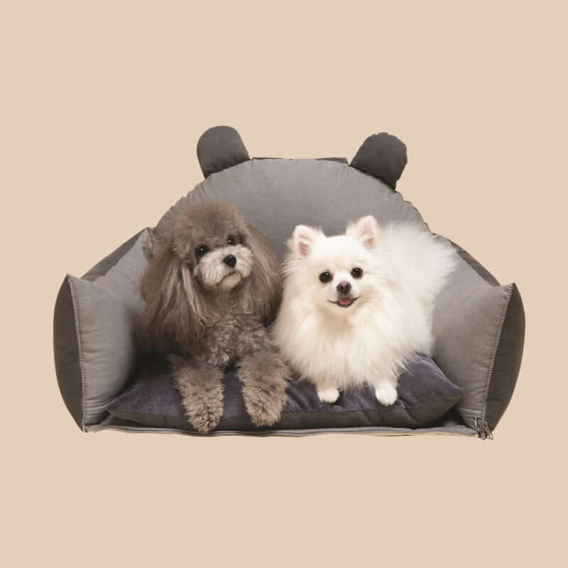 Sicheres Hunde Autobett mit Schutzkissen