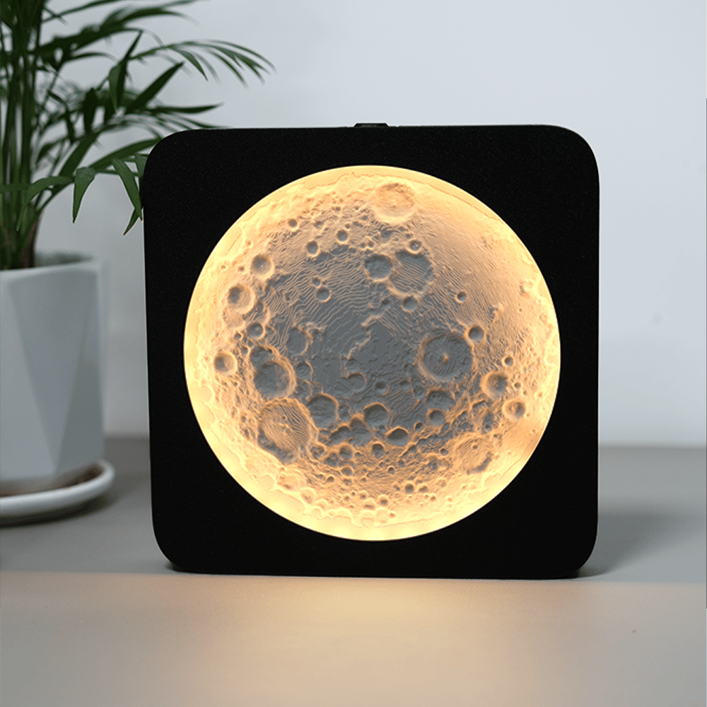 Zelara - 3D-gedruckte Mondlampe mit Smart-Touch und stufenloser Dimmfunktion Nachtlicht