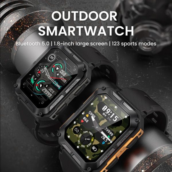 Titan Force Pro - Smart Fitness Tracker Smartwatch mit Herzfrequenzmonitor, GPS und wasserdichtem Design für Outdoor-Aktivitäten und den täglichen Gebrauch