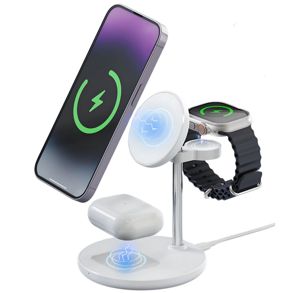 3 in 1 Magnetisches Ladegerät für Apple & Samsung
