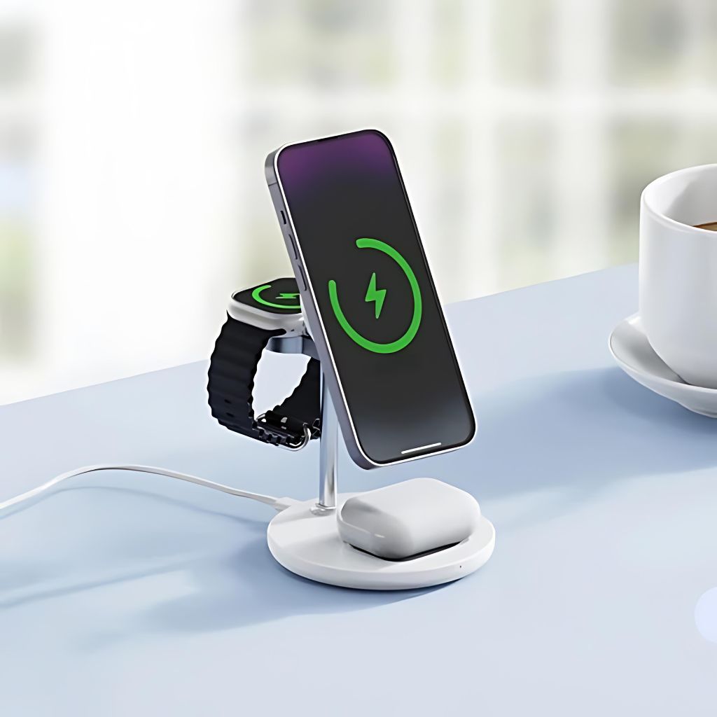 3 in 1 Magnetisches Ladegerät für Apple & Samsung