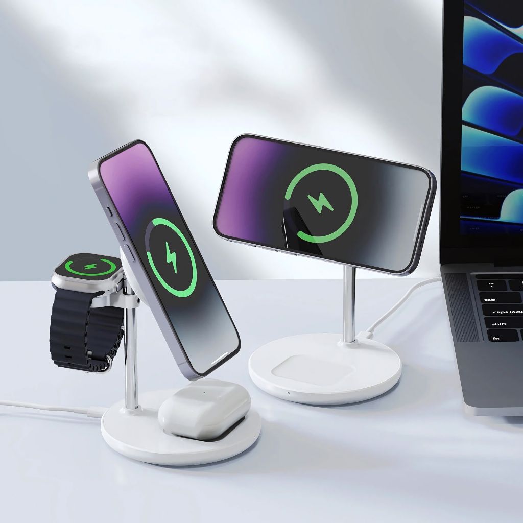 3 in 1 Magnetisches Ladegerät für Apple & Samsung