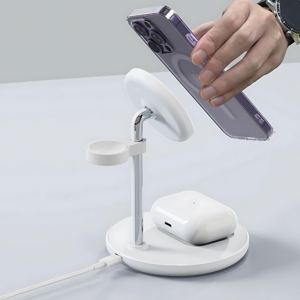 3 in 1 Magnetisches Ladegerät für Apple & Samsung