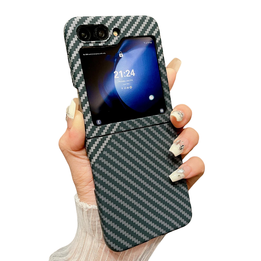 Carbon Fiber Samsung Z Flip Schlagfeste Schutzhülle