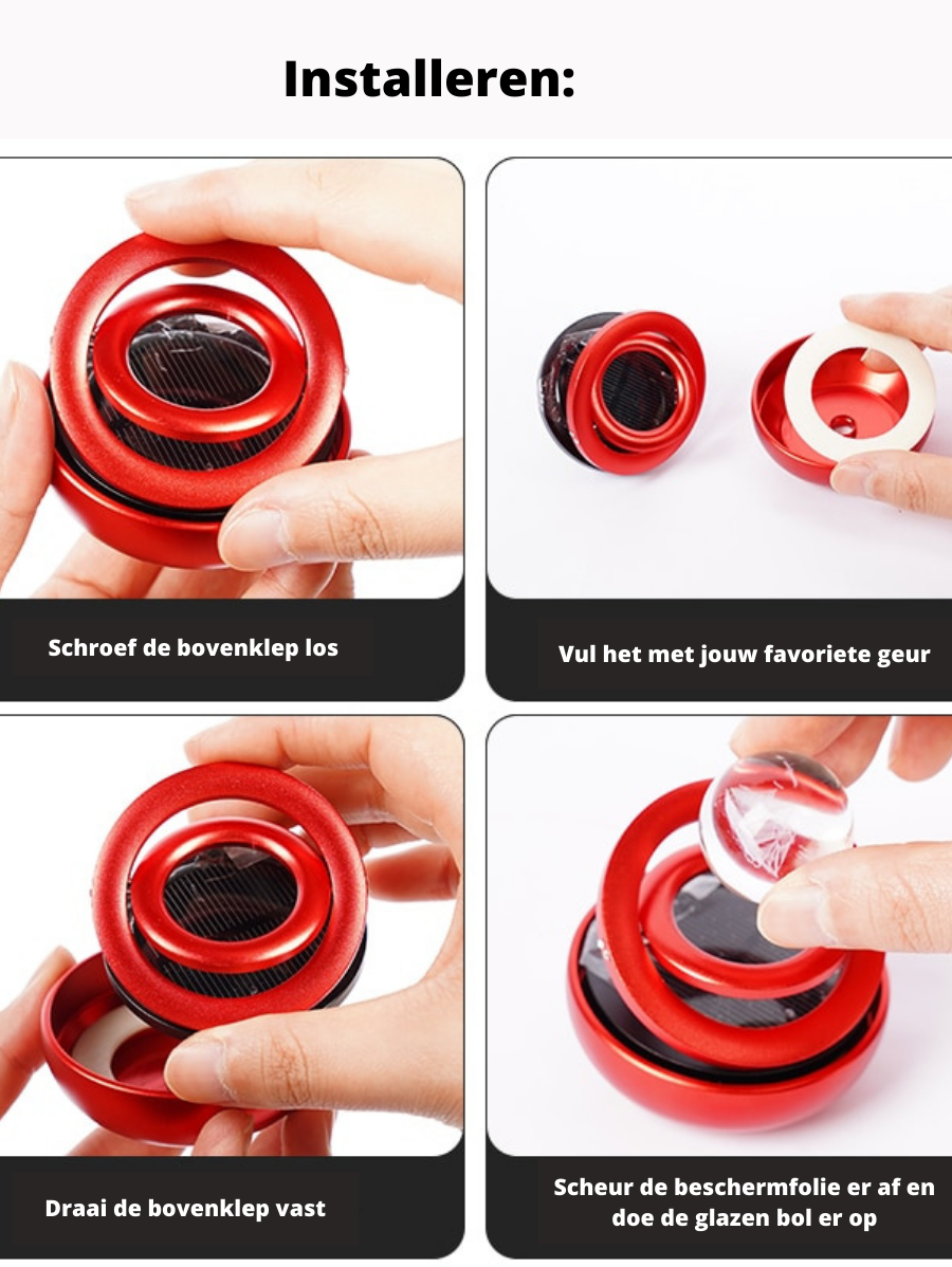 Becotic™ Solar-Auto-Lufterfrischer | Cooles Design und funktioniert mit Solarenergie