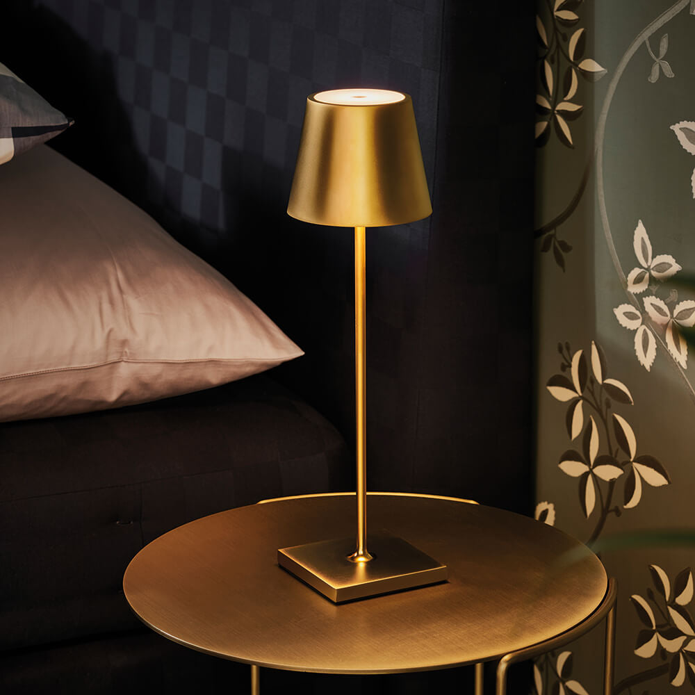 LumiTouch | Dimmbare Tischlampe – Kabellose Touch-LED mit USB-C Aufladung, 24h Akkulaufzeit