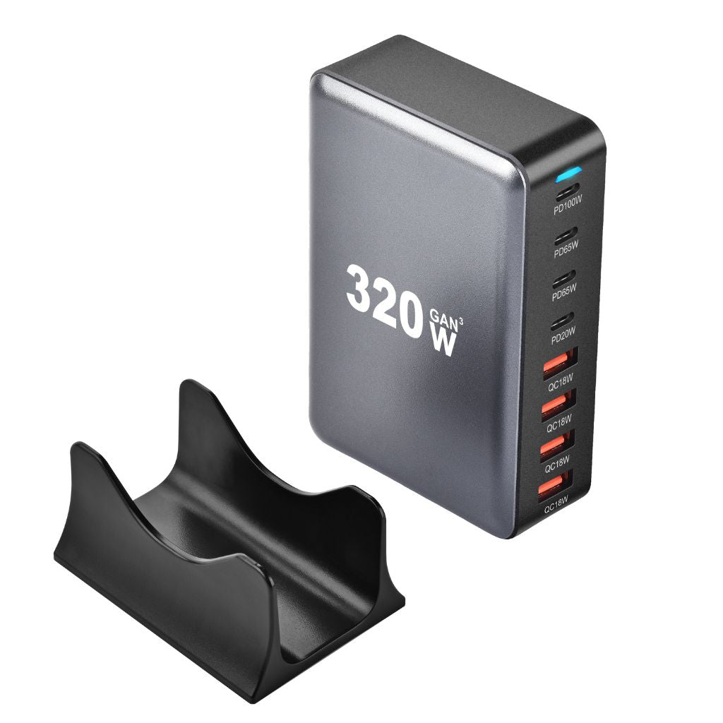 320W GaN 8-Port USB-C Ladegerät