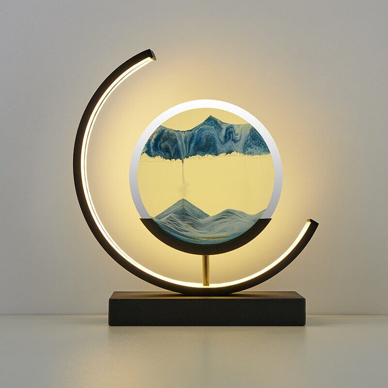 Zelara Sandbild Tischlampe - Dynamische Kunst