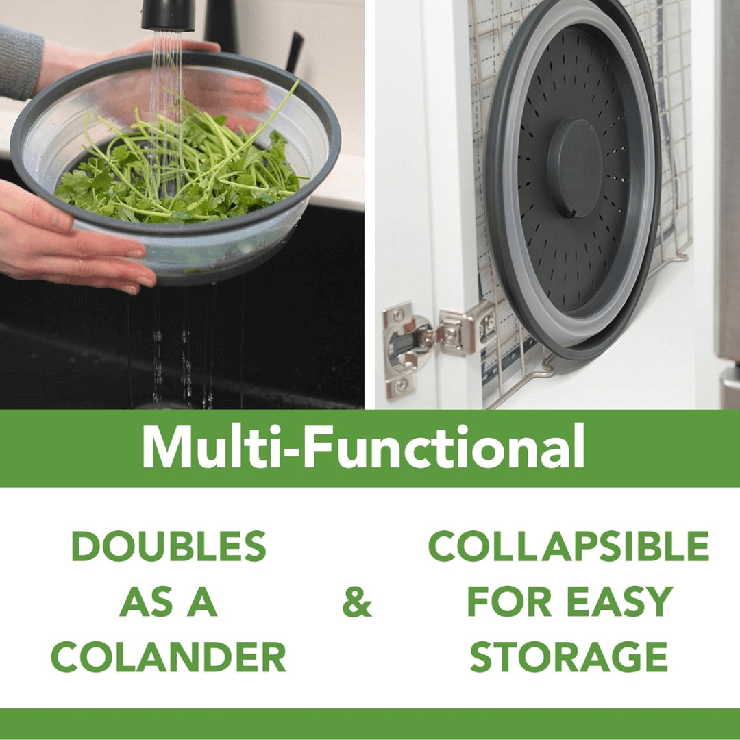 Faltbarer Mikrowellen-Spritzschutzdeckel aus Silikon