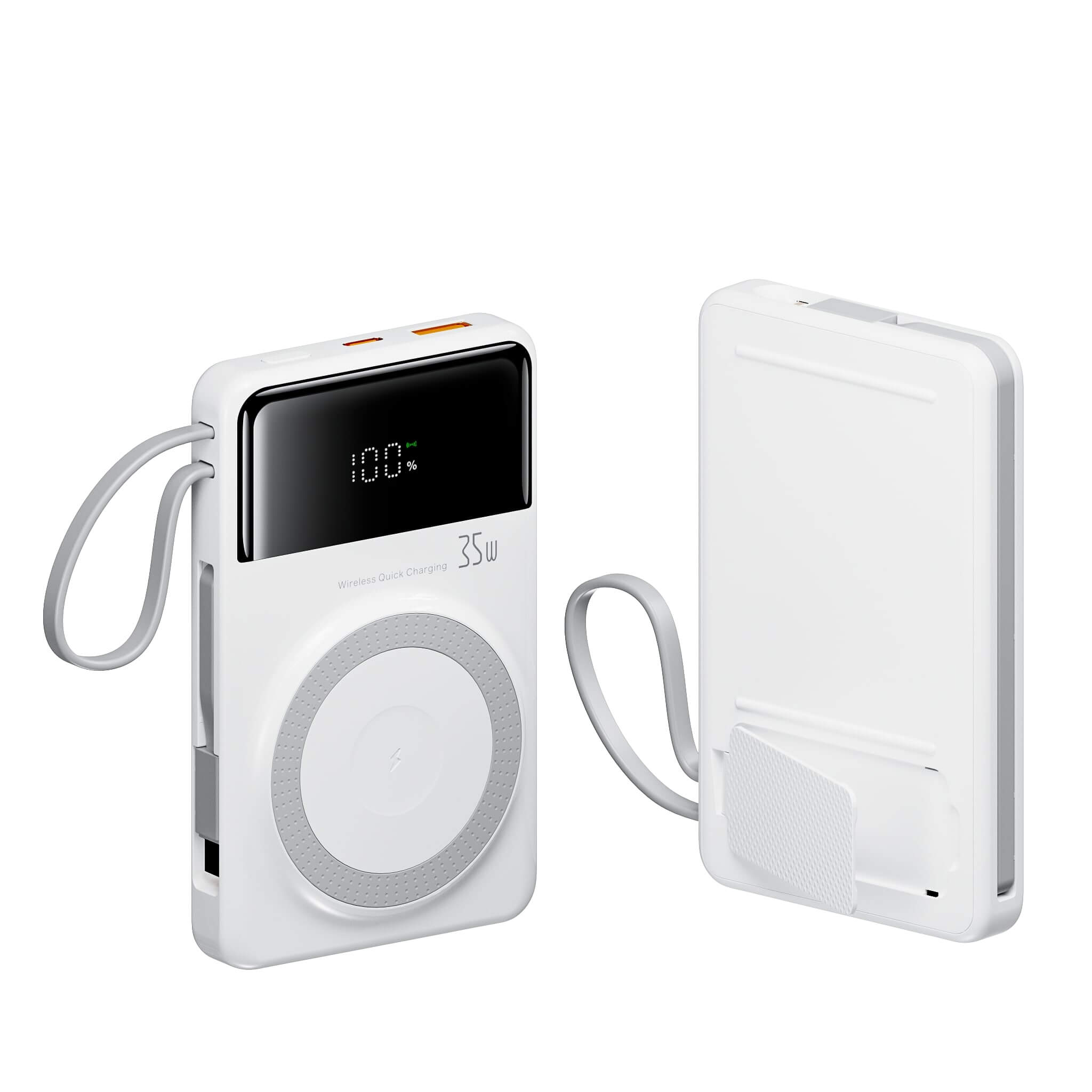 35W MagSafe Wireless Powerbank mit eingebauten Kabeln