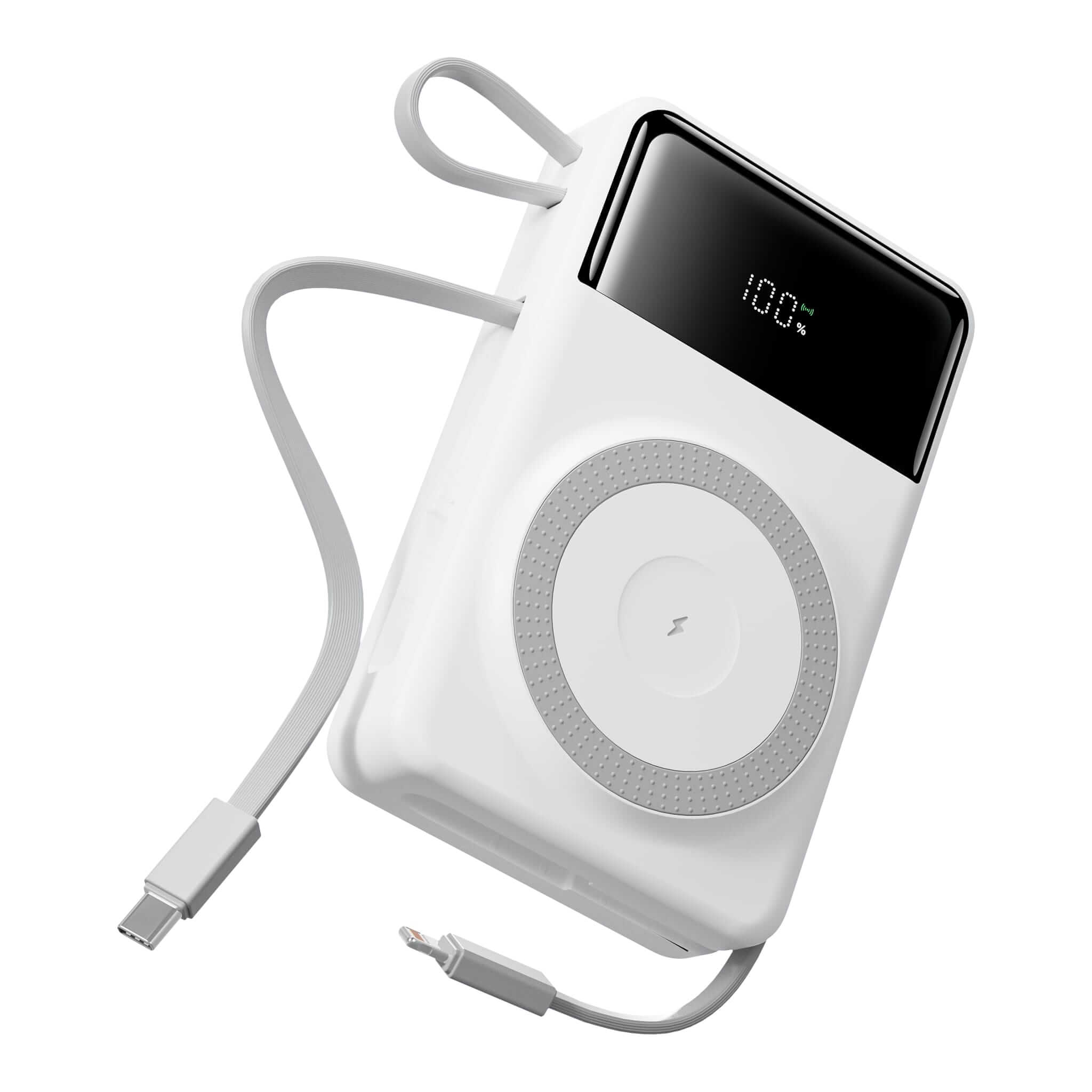 35W MagSafe Wireless Powerbank mit eingebauten Kabeln