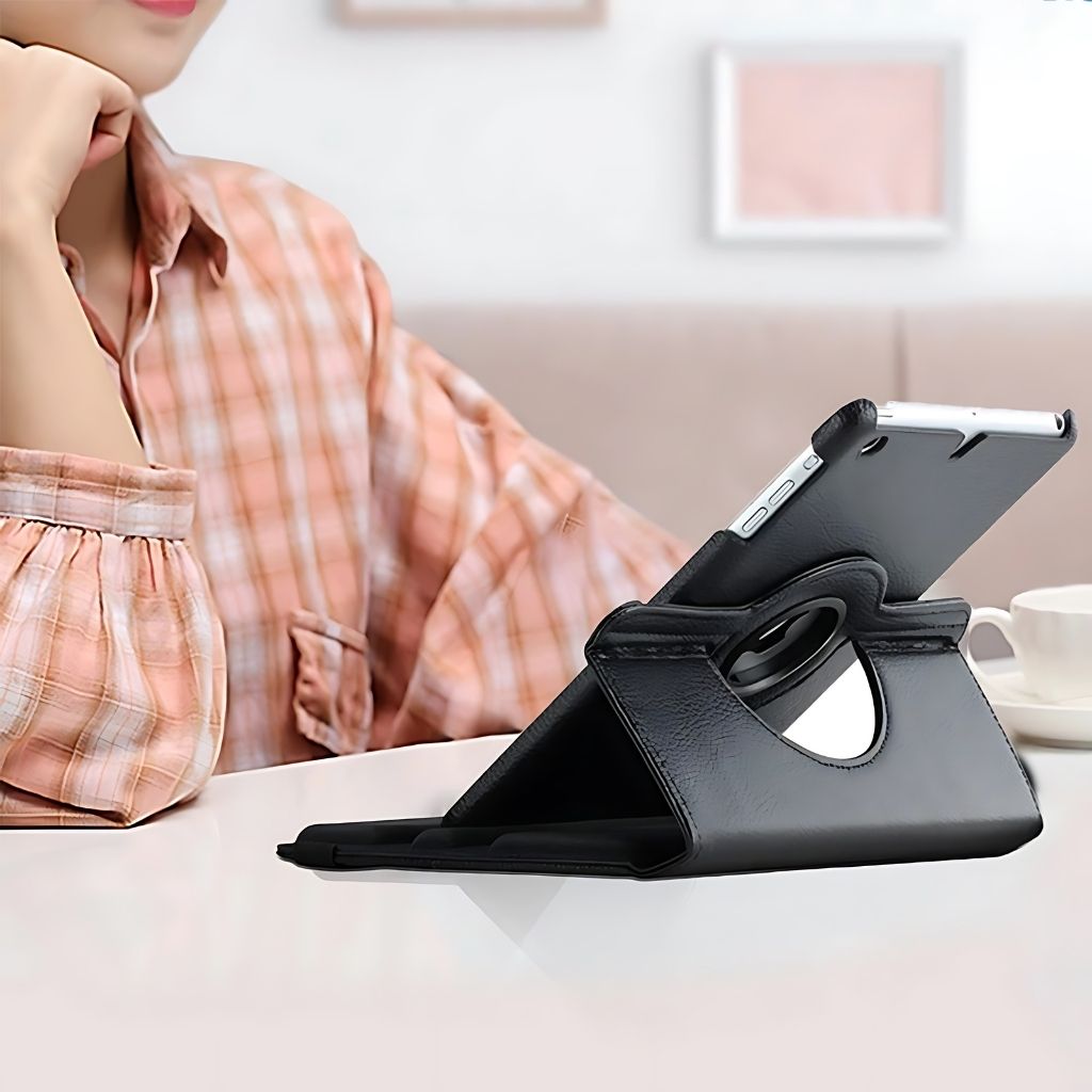 Leder Folio Hülle mit Standfuß für iPad