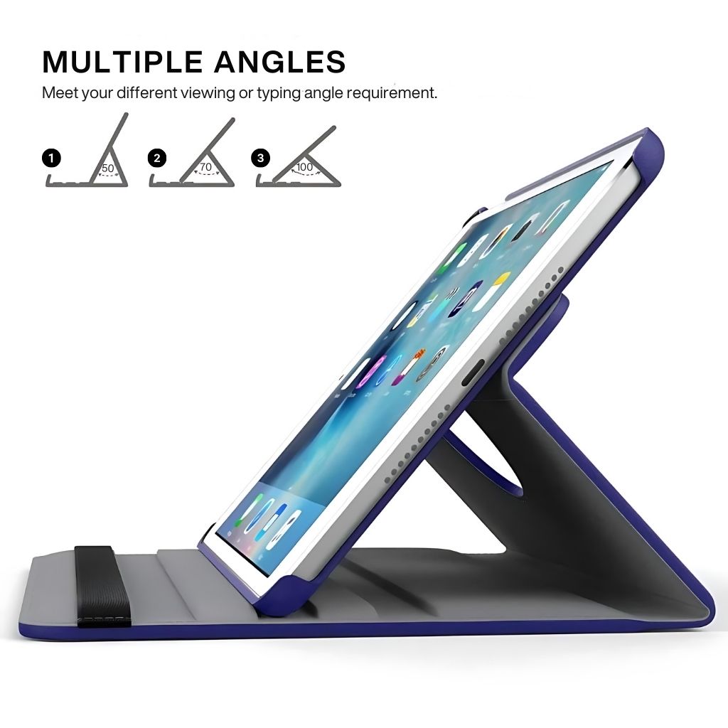 Leder Folio Hülle mit Standfuß für iPad