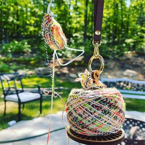 WoodSpin | Tragbarer Garnhalter | Handgarnhalter