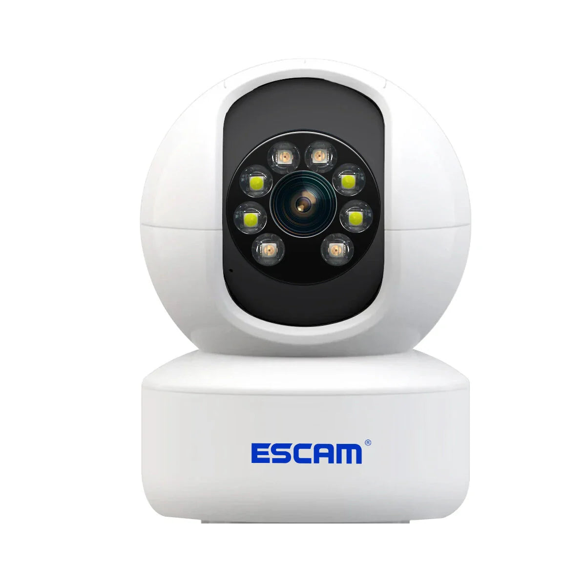 3MP ESCAM QF005 WiFi IP Kamera - Kabellose PTZ mit Duallicht, Bewegungserkennung, Gegensprechanlage, Nachtsicht, APP-Alarm, Unterstützung für Speicherkarte zur Haussicherheit