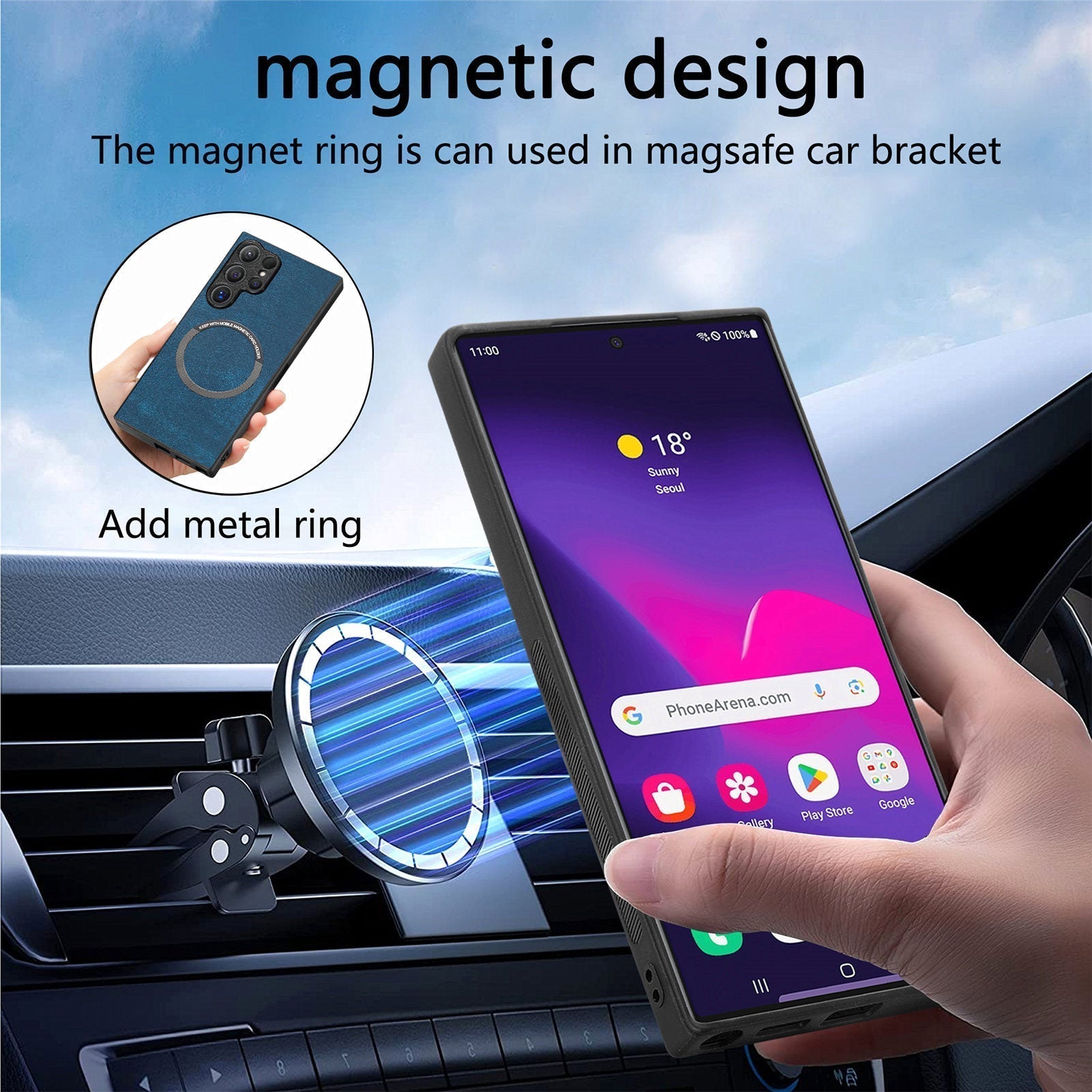 Magnetisch, Abnehmbar 2-in-1 Handyhülle