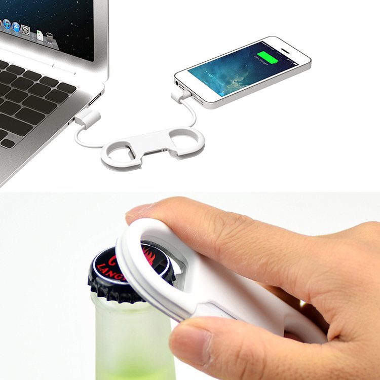 Flaschenöffner Lightning & Micro USB-Kabel