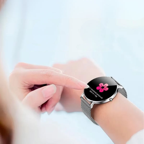 Ultra-Dünne Smartwatch für Damen – AMOLED-Display, Wasserdicht und Sportfunktionen