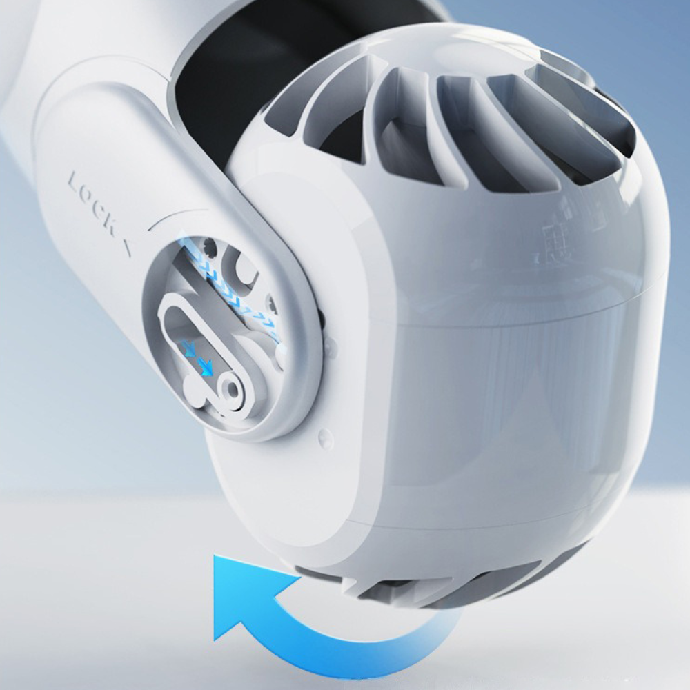 Tragbarer wiederaufladbarer Nackenventilator für Reisen & Sommer | Leise, USB-C, Tragbar