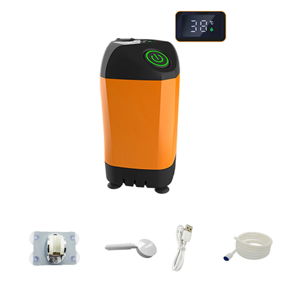 Tragbare elektrische Dusche für Outdoor-Camping mit Temperaturanzeige