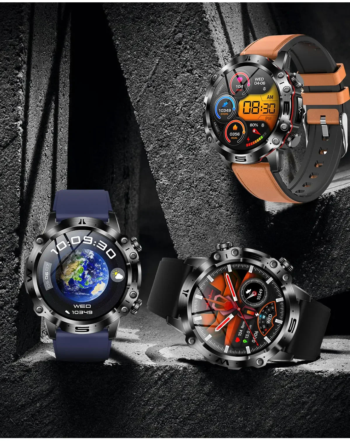 Smart Ware Pulse 2 High-End ECG PPG und Blutzuckerüberwachungs-Smartwatch