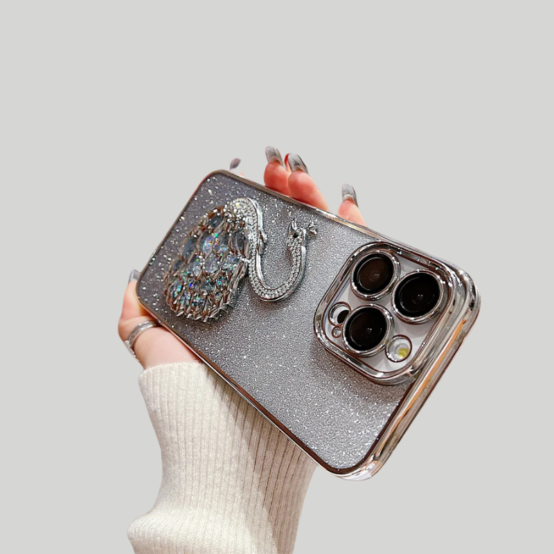 Gradient Diamond Schwan iPhone Glitzer Handyhülle