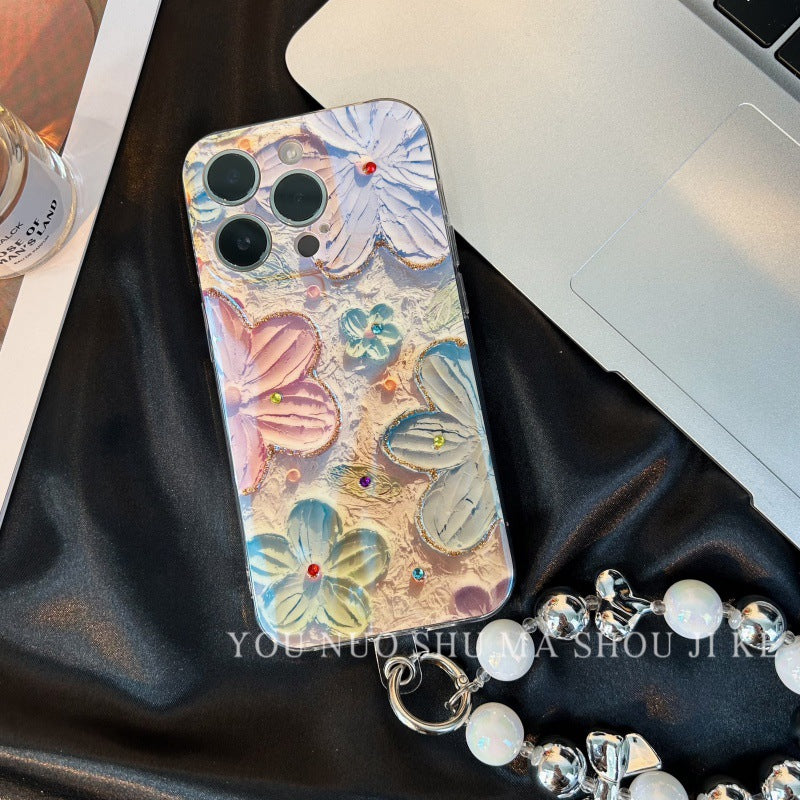 Vintage Ölmalerei Blumen iPhone Hülle
