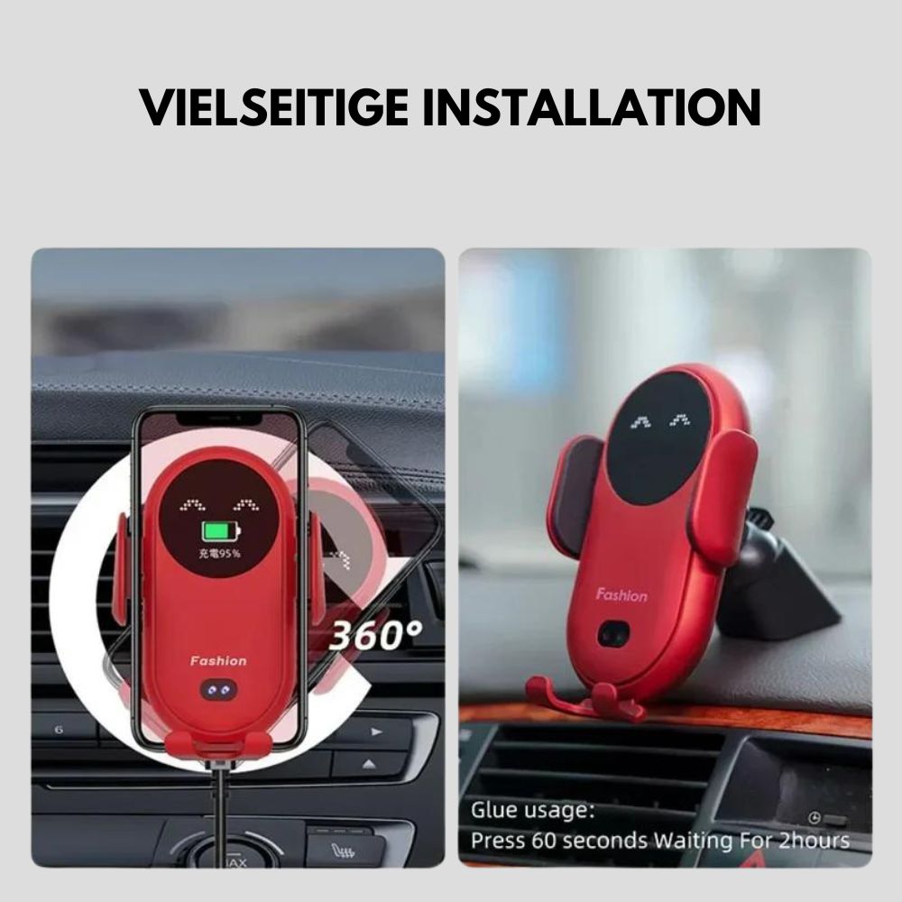 Zelara - Kabelloses Ladegerät und Handyhalter für alle Fahrten im Auto!