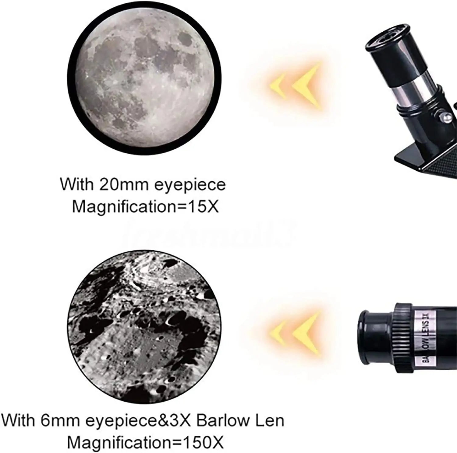 Professionelles astronomisches Teleskop - Mondbeobachtung mit Tischstativ Geschenk - 150x Zoom