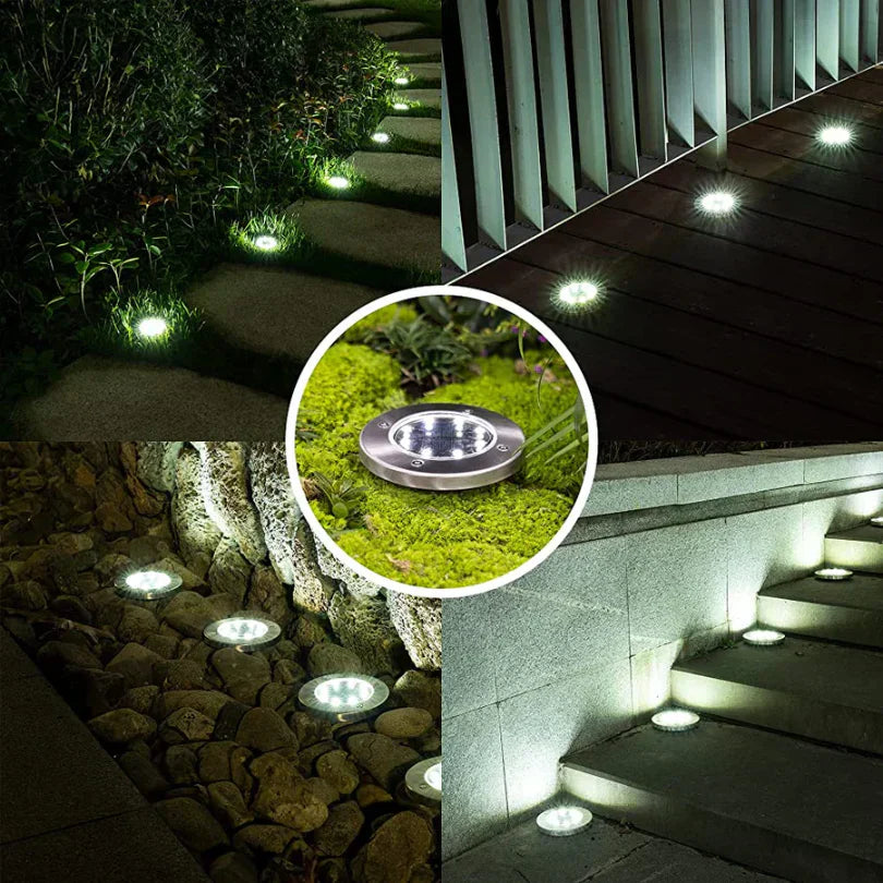 Solar Bodenlichter – Wetterfeste Outdoor-LED-Wegbeleuchtung, betrieben durch die Sonne