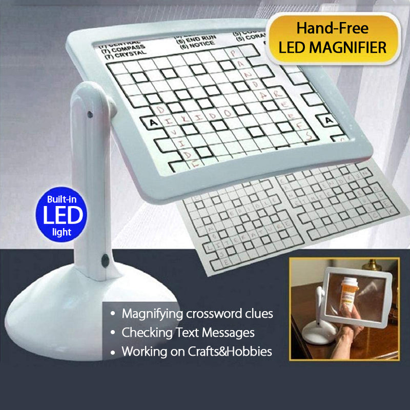 Handfreie Schreibtischlupe mit LED