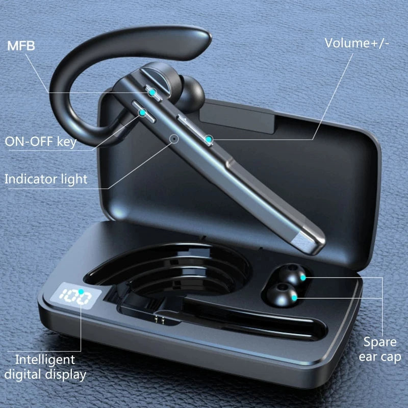 Trucker Dual Mic Wireless Bluetooth 5.1 Geräuschunterdrückendes Headset/Ohrstück