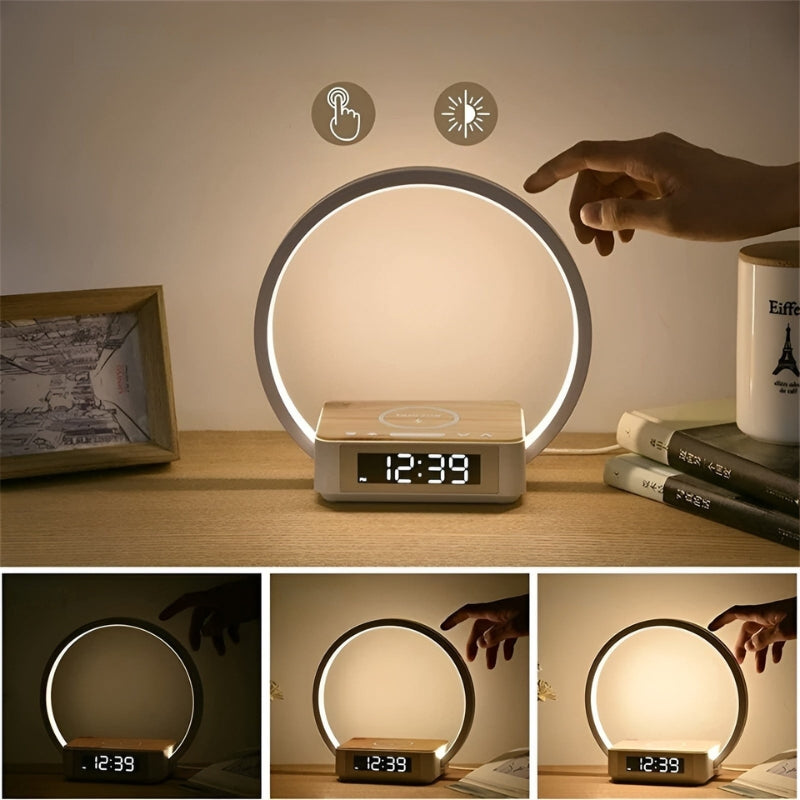Zelara - Smart Beleuchtung Tischlampe mit kabellosem Ladegerät und Alarmfunktion