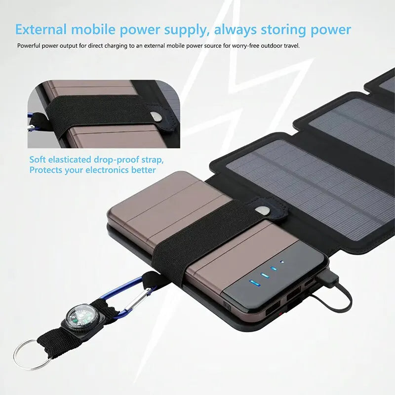 Faltbares Solarpanel - Multifunktionales Aufladen im Freien für Abenteuer