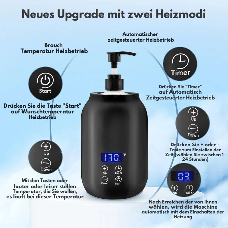 Zelara - Tragbarer elektrischer Massageöl-Wärmer mit Touch Kontrolle