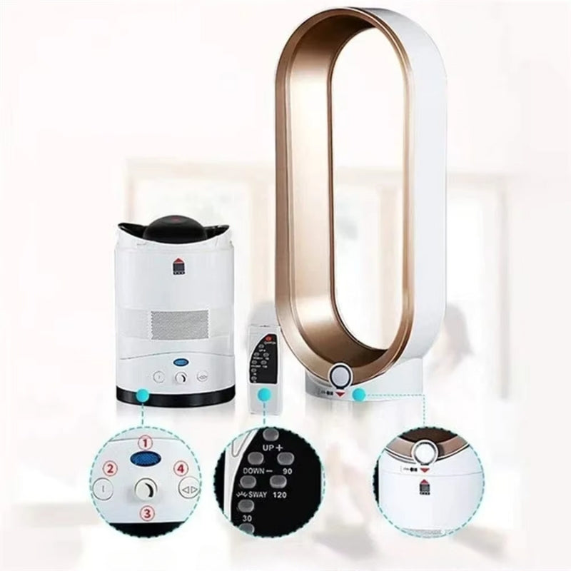 Blade-loser Turmventilator-Heizgerät | Energieeffiziente heiße und kalte Luftströmung